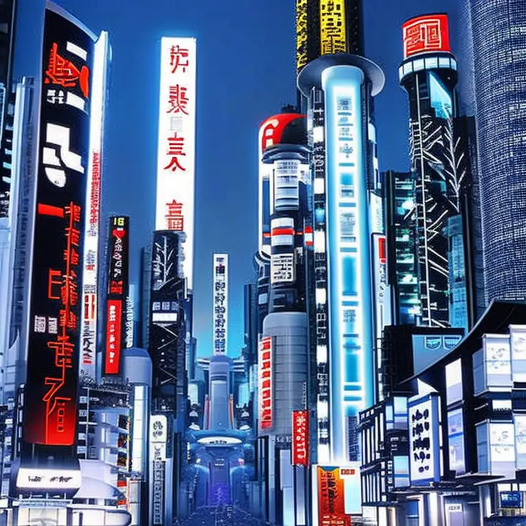 Neo-Tokyo yang Memukau Animasi kota futuristik di Jepang