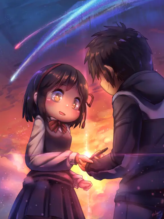 Karya seni Your Name Potret karya seni dari film animasi Jepang, Your Name.