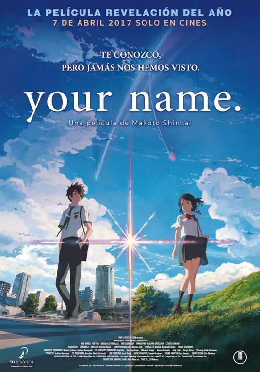 Your Name.: Kisah cinta yang menyeberangi waktu Poster film Your Name.
