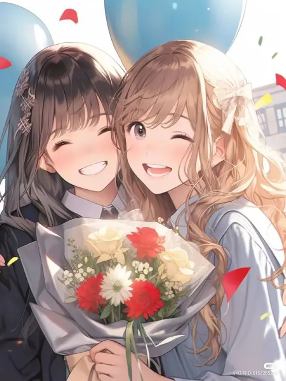 Persahabatan yang mengharukan Gambar persahabatan dalam anime