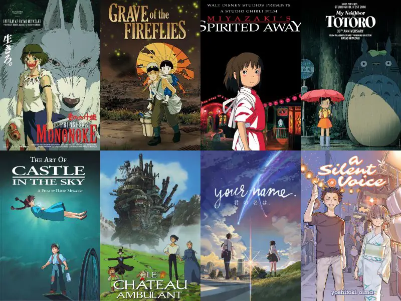 Film Anime Modern Pilihan Poster film anime modern seperti Your Name., A Silent Voice, dan Mirai.