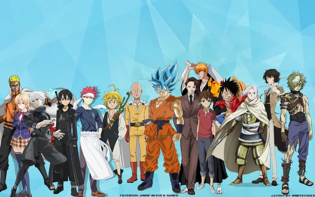 Beragam Pilihan Anime untuk Kamu Gambar berbagai karakter anime yang beragam