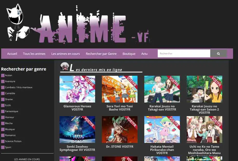 Kemudahan Mengakses Animes Digital Antarmuka platform streaming anime digital dengan berbagai pilihan anime