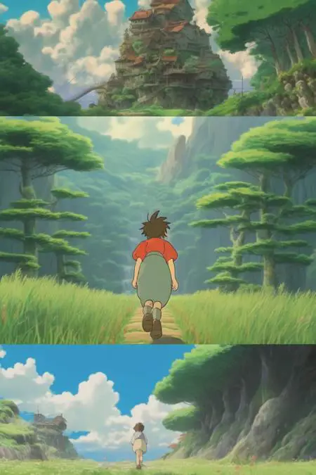 Animasi khas Studio Ghibli yang memukau Ilustrasi gaya animasi khas Studio Ghibli