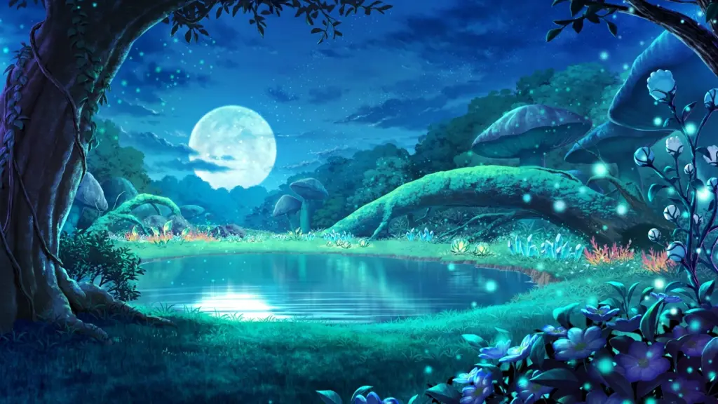 Pemandangan alam yang indah sering menjadi latar dalam film anime Gambar pemandangan alam yang indah dalam film anime