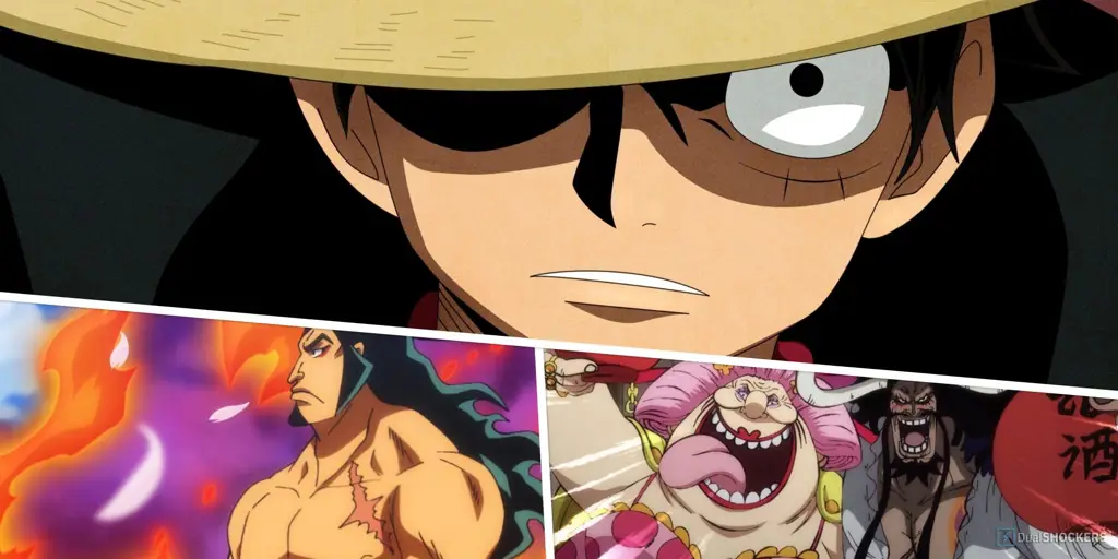 Para karakter utama One Piece dalam aksi Gambar para karakter One Piece