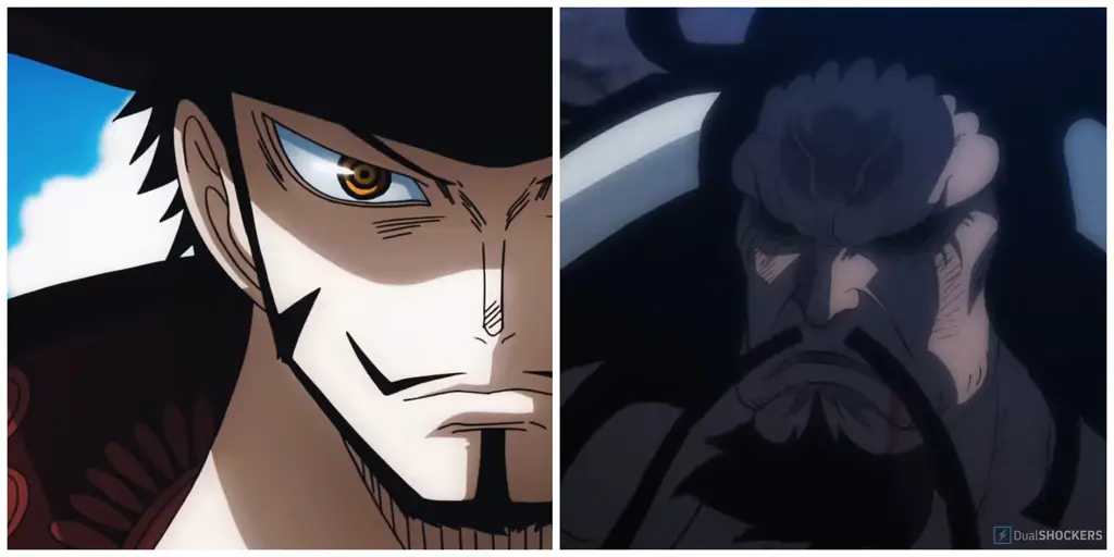 Pertarungan Sengit Karakter One Piece Gambar karakter One Piece sedang bertarung
