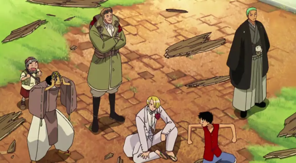 Petualangan seru Luffy dan kru Topi Jerami Gambar adegan petualangan seru One Piece