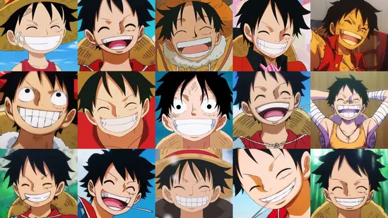 Sejarah Animasi One Piece Gambar yang menunjukkan sejarah animasi One Piece, mungkin berupa timeline atau kolase gambar dari berbagai musim.