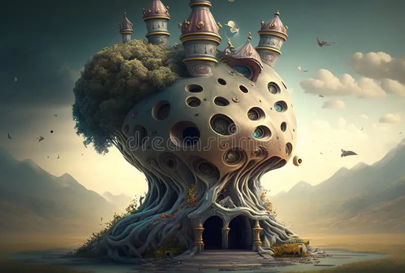 Gambar yang menggambarkan gaya surealis Mind Game