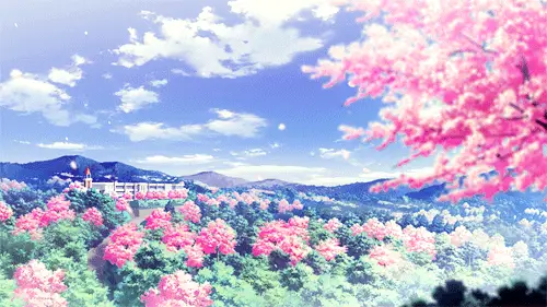 Suasana Menenangkan dari Anime Pendek Pemandangan alam yang menenangkan dari sebuah anime