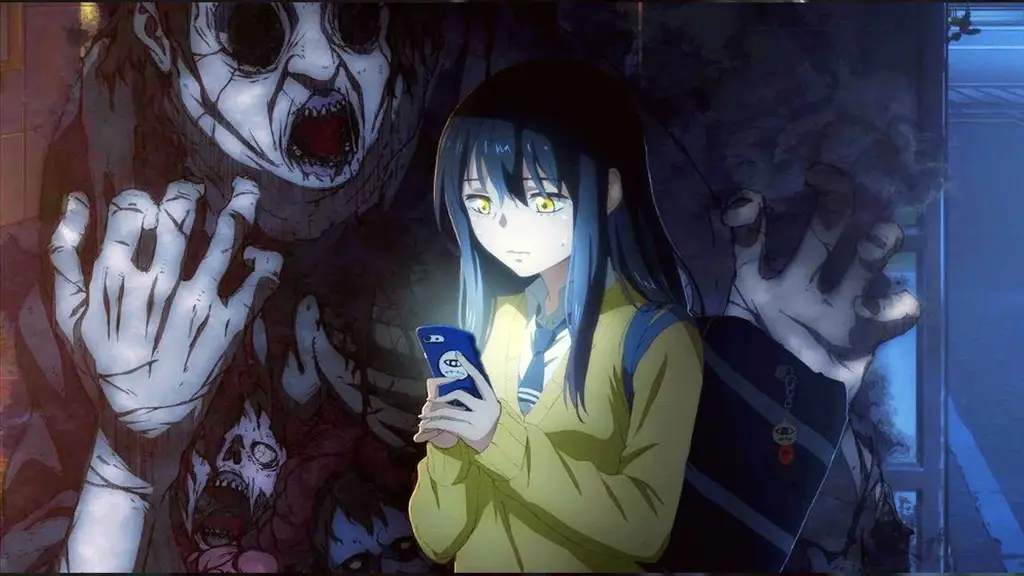 Suasana menegangkan dalam anime bertema misteri Adegan anime bertema misteri