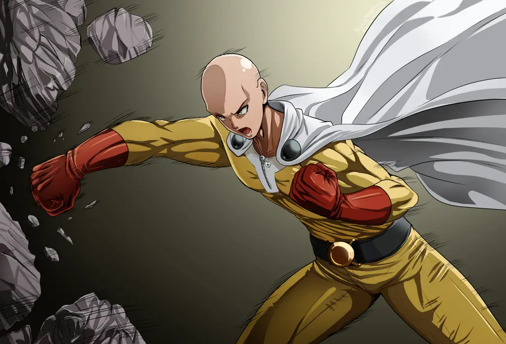 Saitama, pahlawan yang hanya butuh satu pukulan Gambar Saitama, tokoh utama One Punch Man