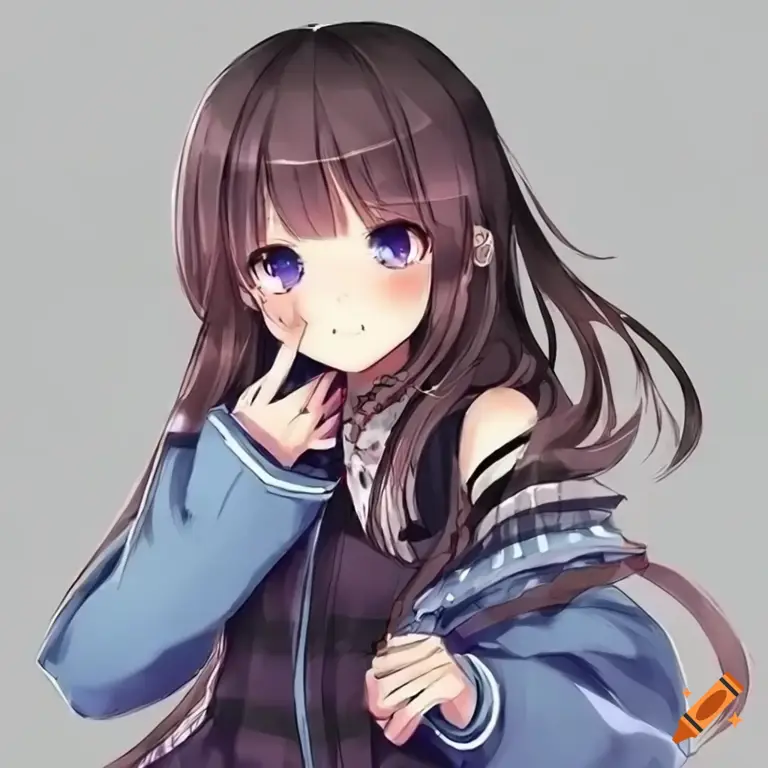 Ilustrasi gadis anime imut dan menggemaskan Gambar gadis anime yang lucu