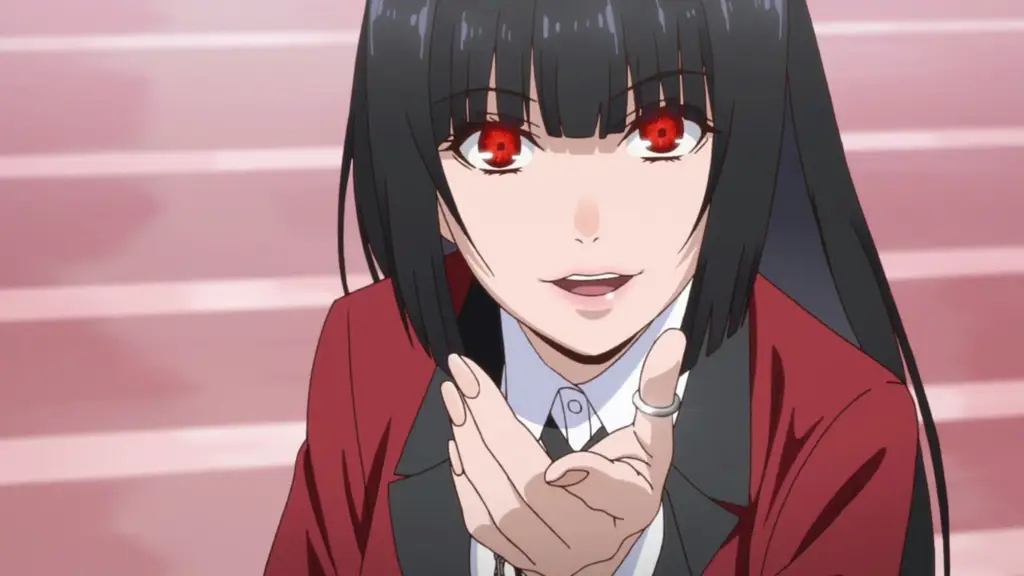 Ketegangan Psikologis dalam Kakegurui Karakter-karakter di Kakegurui dengan ekspresi tegang