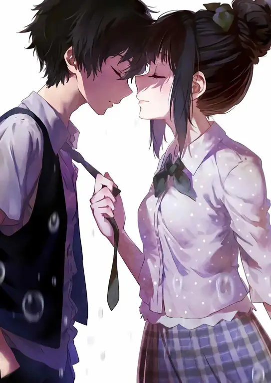 Latar belakang anime yang indah dan romantis Pemandangan anime yang romantis