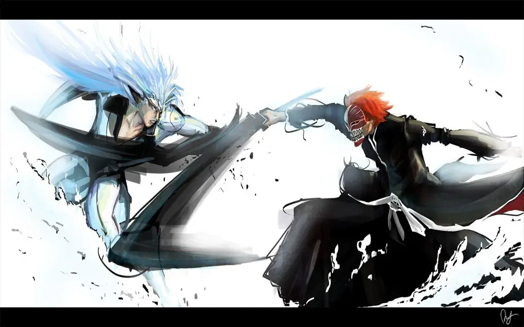 Pertarungan Epik dalam Anime Karakter anime sedang bertarung dengan penuh aksi
