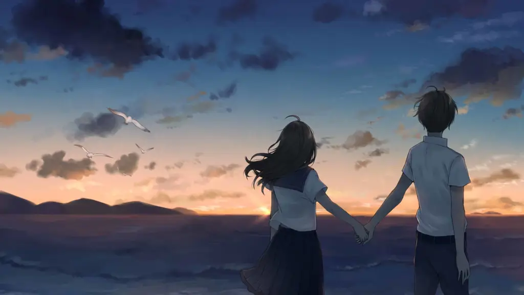 Bahagia bersama pasangan anime Pasangan anime yang bahagia
