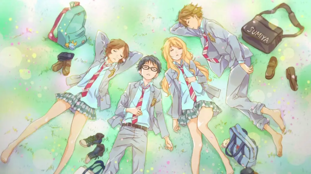 Your Lie in April: Kisah Cinta dan Musik Adegan dari anime Your Lie in April