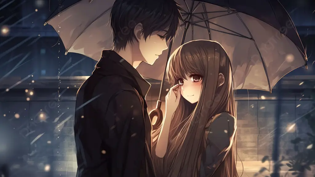 Adegan romantis anime yang memukau Pasangan anime dalam adegan romantis