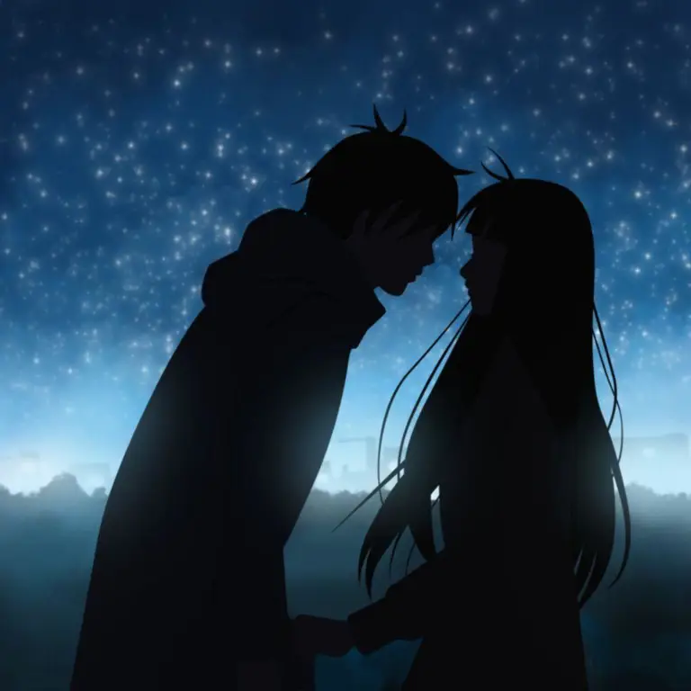 Pemandangan Romantis Pemandangan anime yang romantis