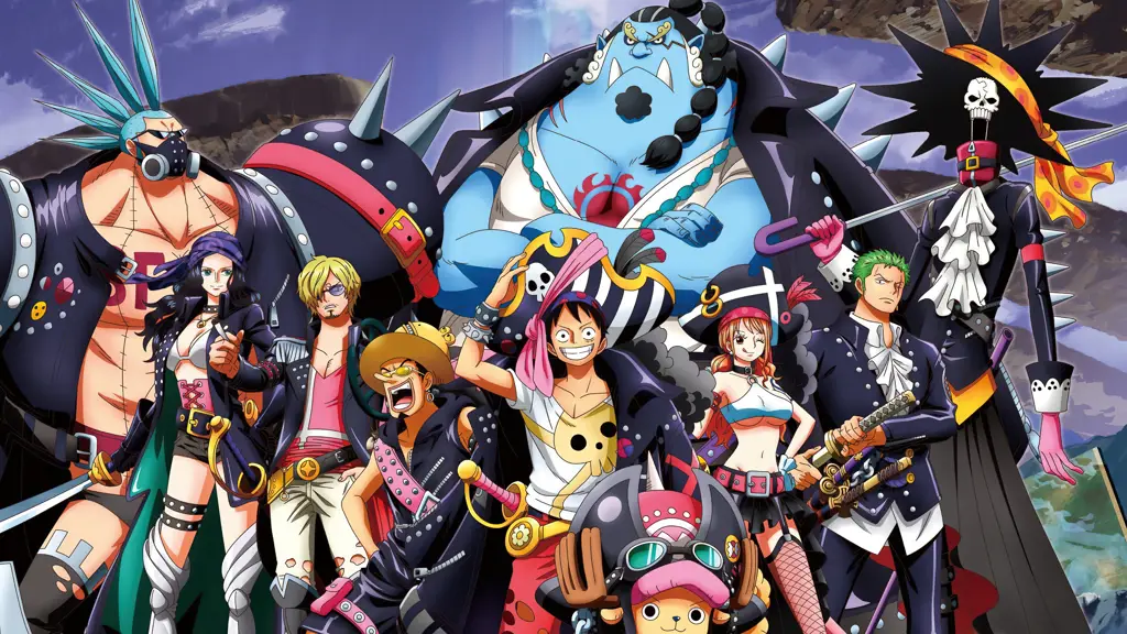 Kru Bajak Laut Topi Jerami Gambar para karakter utama One Piece