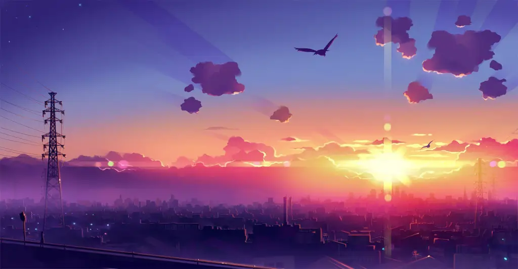 Pemandangan Menarik dalam Anime 2017 Gambar pemandangan anime tahun 2017