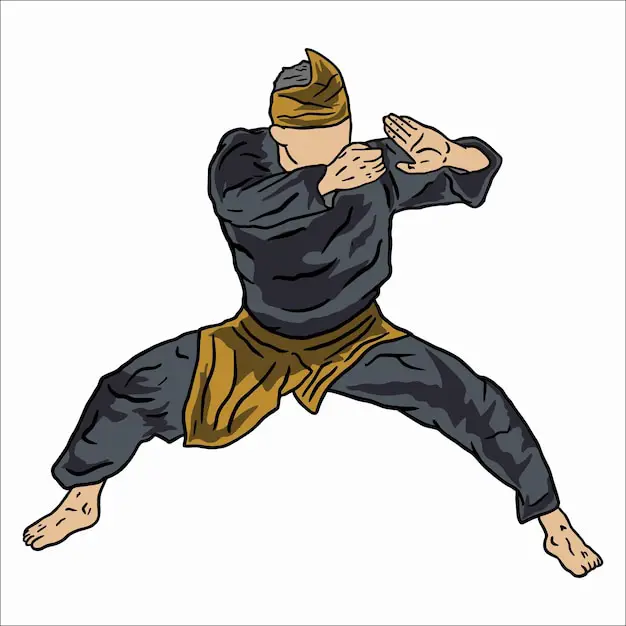 Logo Anime Pencak Silat Logo anime bergaya pencak silat yang modern dan menarik.