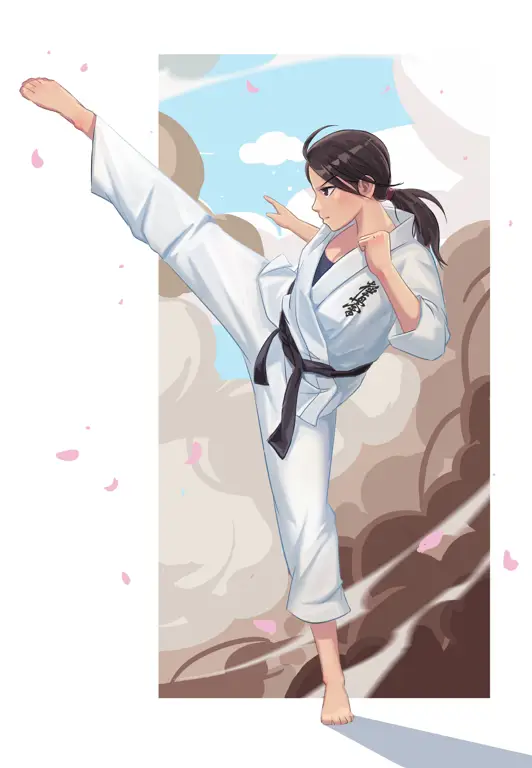 Karakter anime dalam pose bela diri Karakter anime dalam pose bela diri