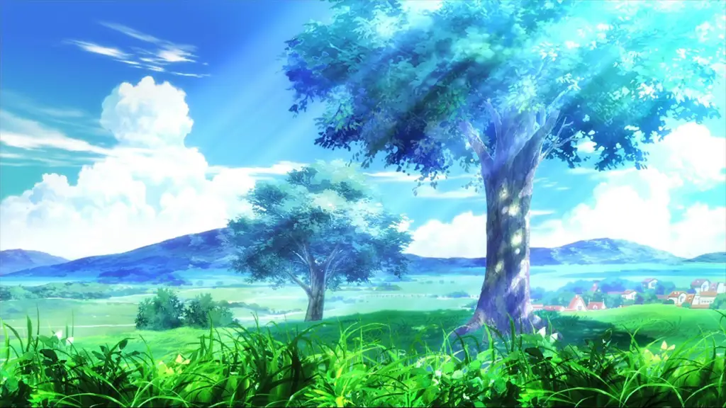 Anime dengan Visual Menakjubkan Pemandangan indah dalam anime