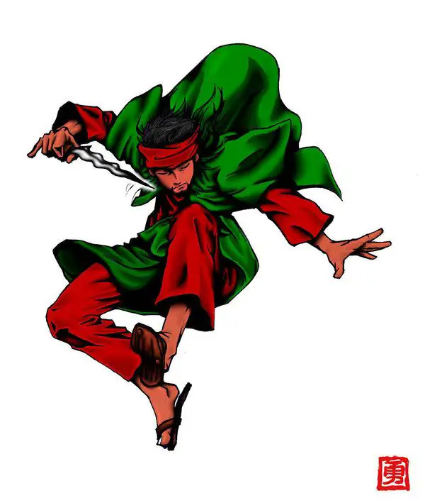 Contoh desain karakter anime silat