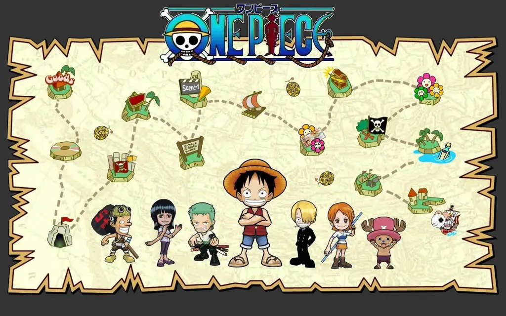Petunjuk-petunjuk tersembunyi dalam pencarian One Piece Peta harta karun One Piece yang misterius