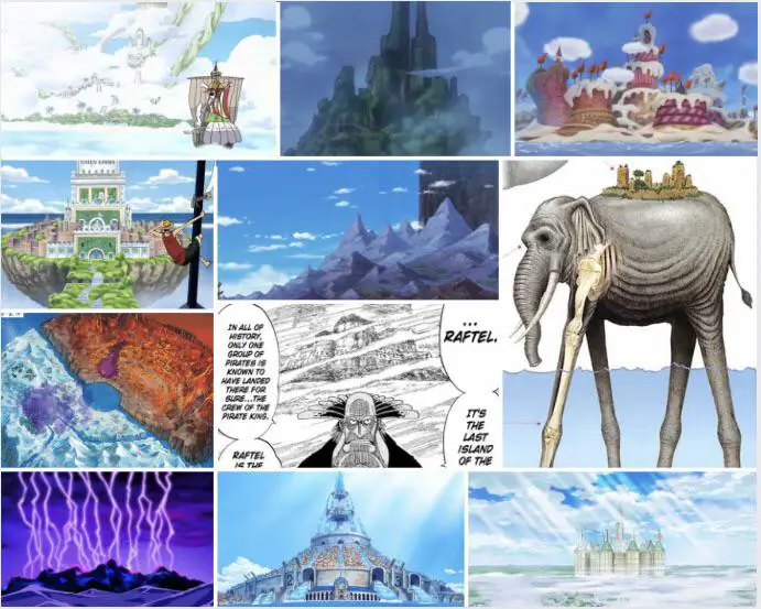 Misteri di Balik Pulau Langit Gambar ilustrasi Pulau Langit di One Piece