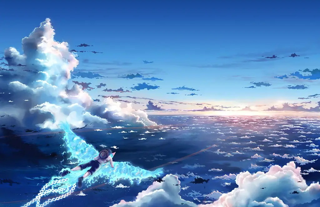 Contoh gambar lingkungan yang detail dalam serial One Piece Seni lingkungan dalam One Piece