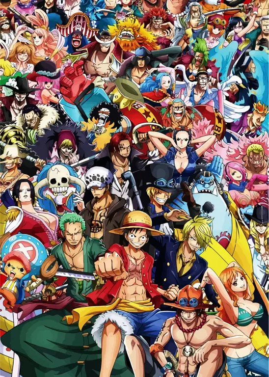 Karakter-karakter Ikonik One Piece dan Perannya dalam Sejarah Gambar berbagai karakter penting di One Piece
