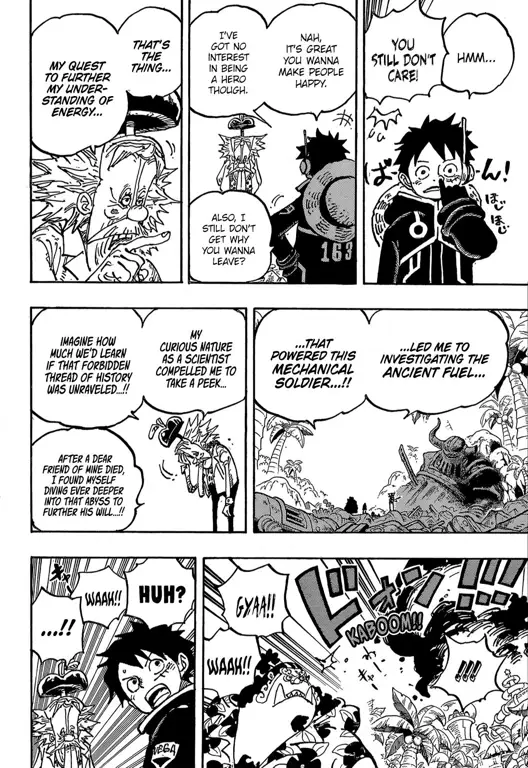 Seni detail dari manga One Piece Gambar panel manga One Piece