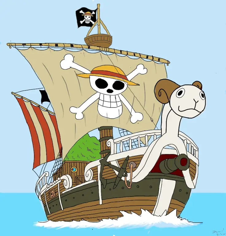 Kenangan di Atas Going Merry Gambar Going Merry, kapal pertama kru Topi Jerami