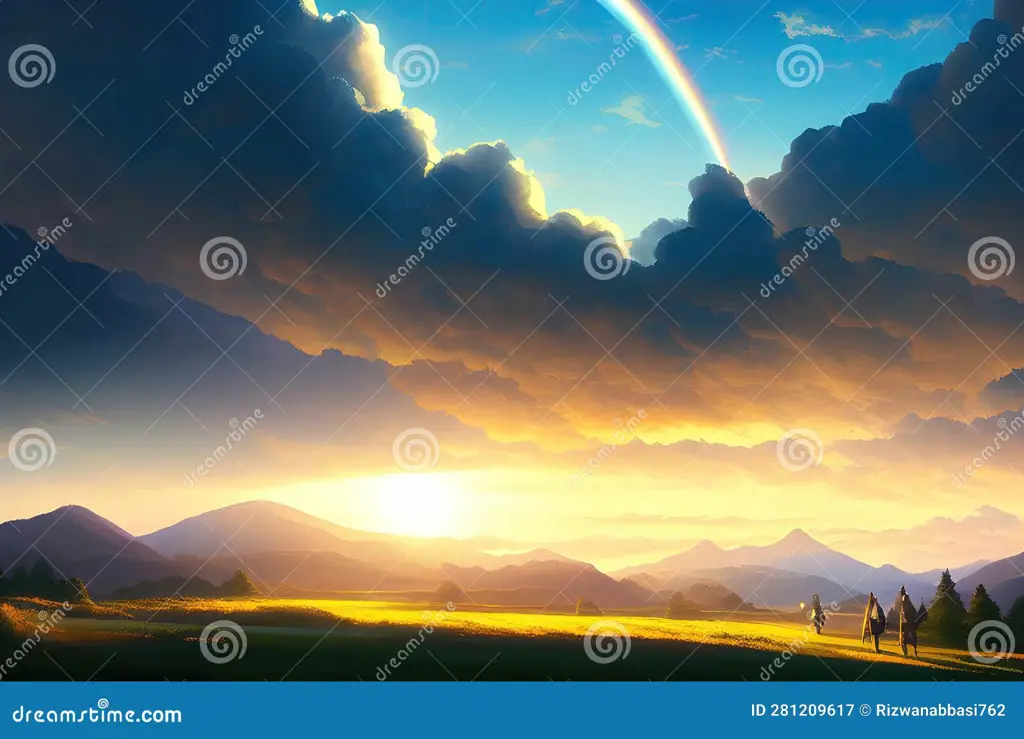 Dunia Fantasi Anime Gambar pemandangan anime fantasi yang indah