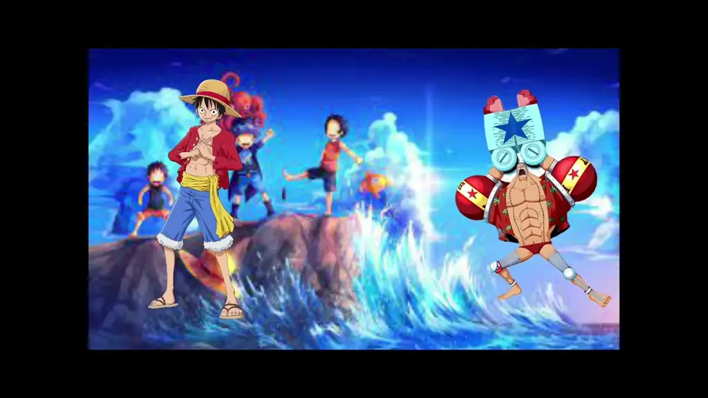 Kemenangan Kru Topi Jerami Luffy dan krunya merayakan kemenangan