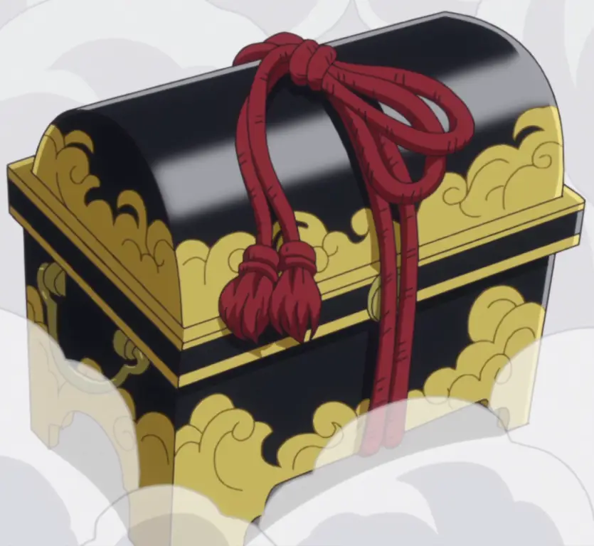 Harta Karun One Piece Gambar peti harta karun One Piece yang penuh emas