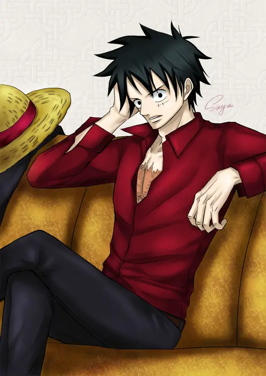 Luffy, Kapten dari Topi Jerami Gambar Monkey D Luffy dari One Piece