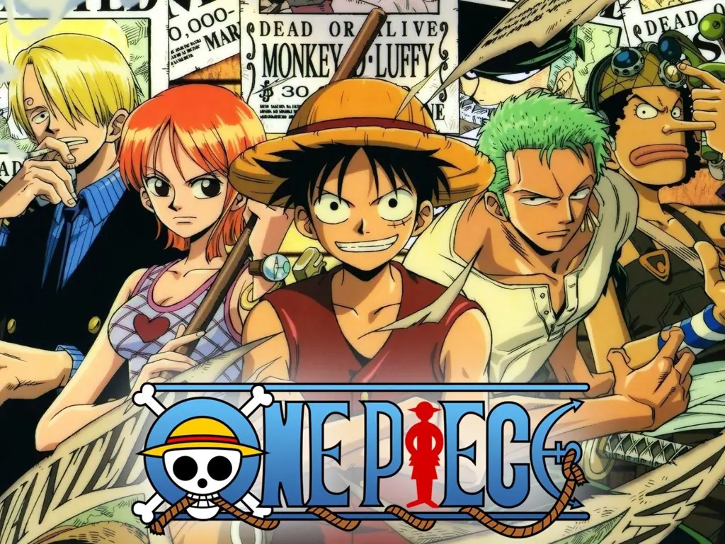 Menikmati One Piece Bersama Kru Topi Jerami Gambar Luffy dan kru Topi Jerami menonton anime bersama
