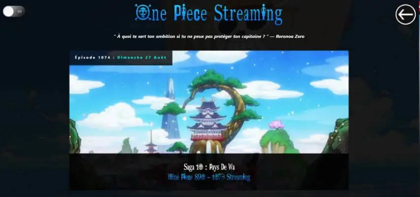 Contoh Antarmuka Streaming One Piece Antarmuka situs streaming One Piece