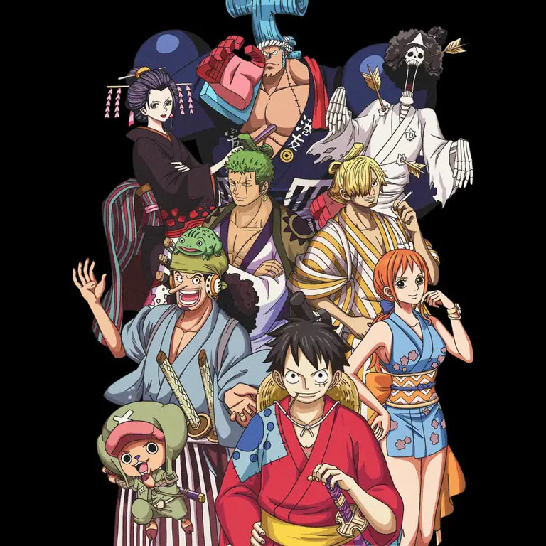 Kru Topi Jerami dalam petualangan mereka Gambar Kru Topi Jerami One Piece