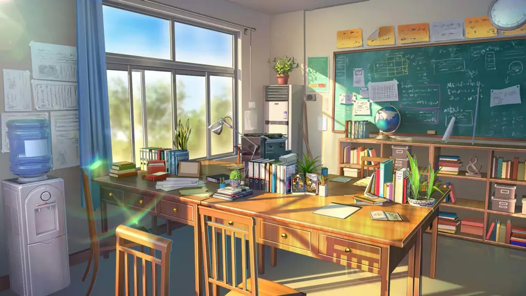 Pertarungan epik di lingkungan sekolah Adegan pertarungan anime dengan latar sekolah