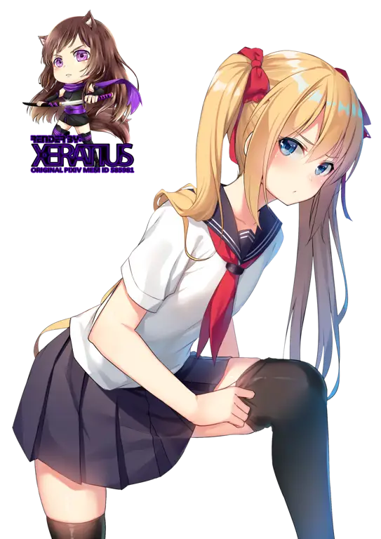 Kekuatan Tersembunyi Gadis SMA Ilustrasi gadis SMA anime dengan kekuatan super