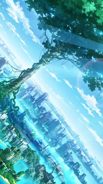 Dunia Anime yang Menawan Pemandangan alam dalam anime