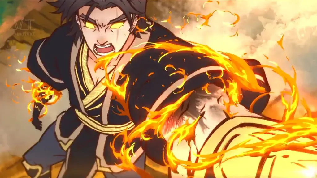 Pertempuran Epik Para Karakter Overpowered Gambar adegan pertarungan anime