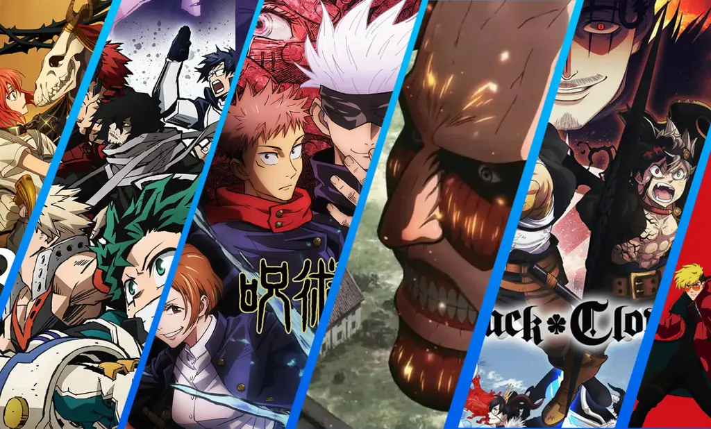 5 Anime Overpower Terbaru Pilihan Gambar kolase 5 anime terbaik