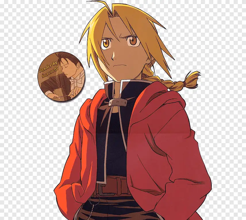 Gambar Edward Elric dari Fullmetal Alchemist: Brotherhood